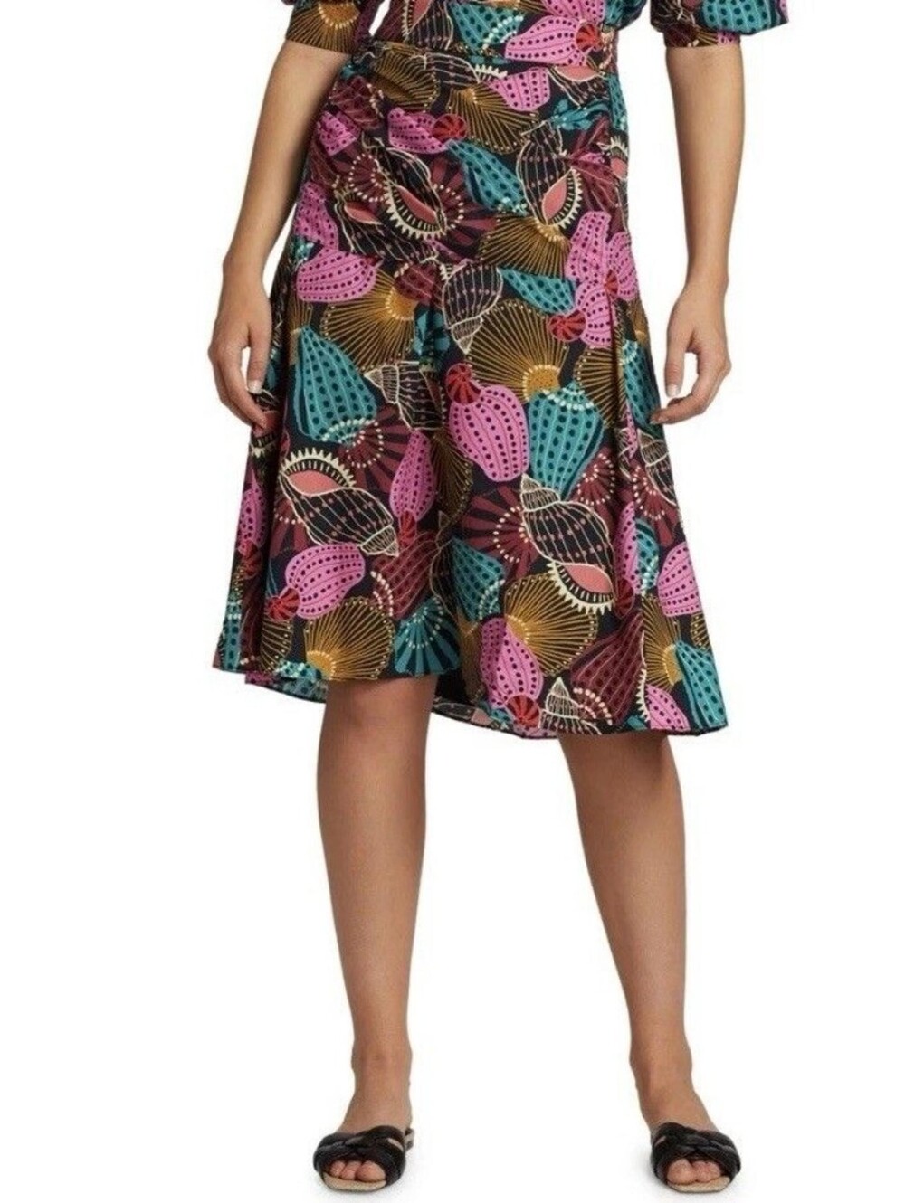 FARM Rio Shell Mix Midi Skirt Multi L